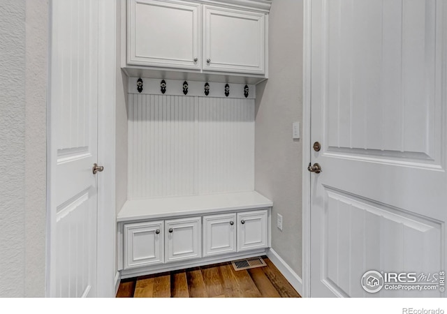 913 Green Mountain Dr, Erie, CO 80516 - mudroom with dark wood-type flooring