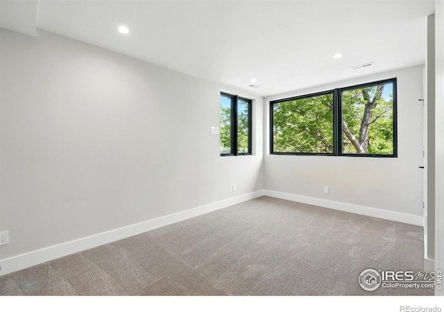 2860 Table Mesa Dr, Boulder, CO 80305 - empty room with baseboards, carpet flooring, and recessed lighting