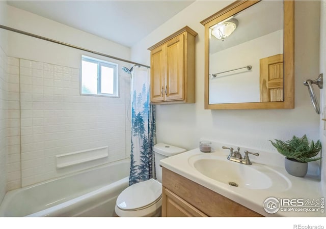 24192 W County Road 74e, Red Feather Lakes, CO 80545 - bathroom with toilet, vanity, and shower / bath combo