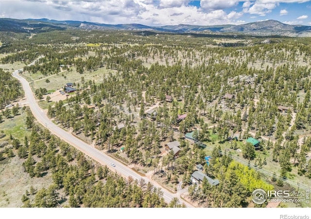 24192 W County Road 74e, Red Feather Lakes, CO 80545 - drone / aerial view of a mountain backdrop