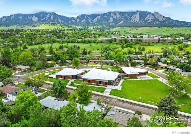50 S 31st St, Boulder, CO 80305 - aerial perspective of suburban area with a mountain backdrop