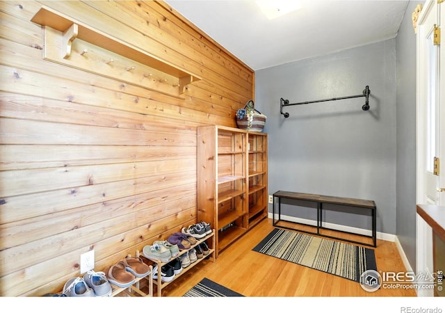 50 S 31st St, Boulder, CO 80305 - interior space featuring wood walls, wood finished floors, and baseboards