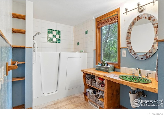 50 S 31st St, Boulder, CO 80305 - full bathroom featuring a sink and wood finished floors