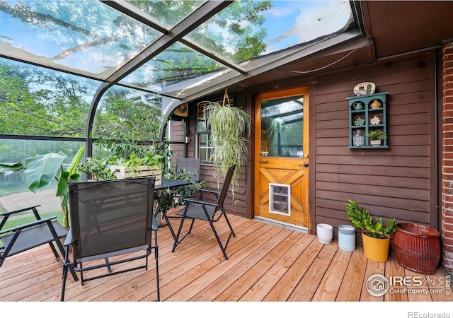 50 S 31st St, Boulder, CO 80305 - wooden deck with outdoor dining area