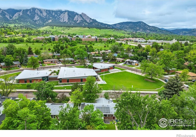 50 S 31st St, Boulder, CO 80305 - aerial view of residential area featuring mountains