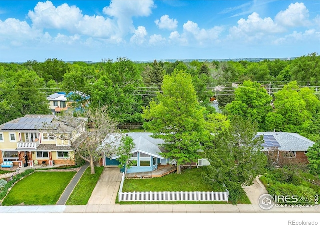 50 S 31st St, Boulder, CO 80305 - view from above of property featuring a forest