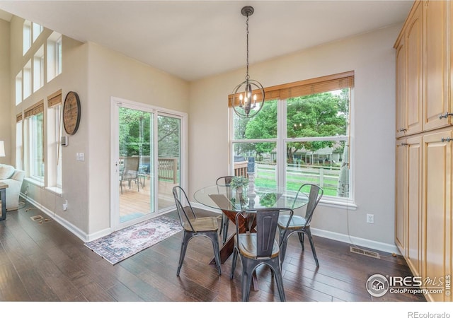 2204 Lasalle St, Superior, CO 80027 - dining room with healthy amount of natural light, baseboards, and dark wood-style floors