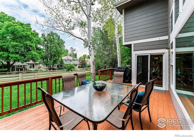 2204 Lasalle St, Superior, CO 80027 - wooden terrace featuring outdoor dining space and area for grilling
