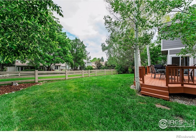 2204 Lasalle St, Superior, CO 80027 - view of yard with a wooden deck