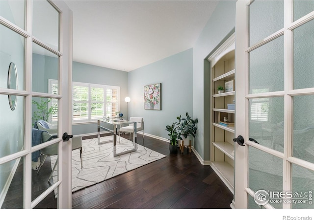 2204 Lasalle St, Superior, CO 80027 - office space featuring french doors, dark wood-style floors, and baseboards