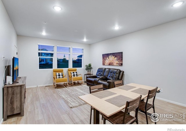 2086 Autumn Moon Dr Unit 7, Windsor, CO 80550 - dining room featuring light wood-style flooring, recessed lighting, and baseboards