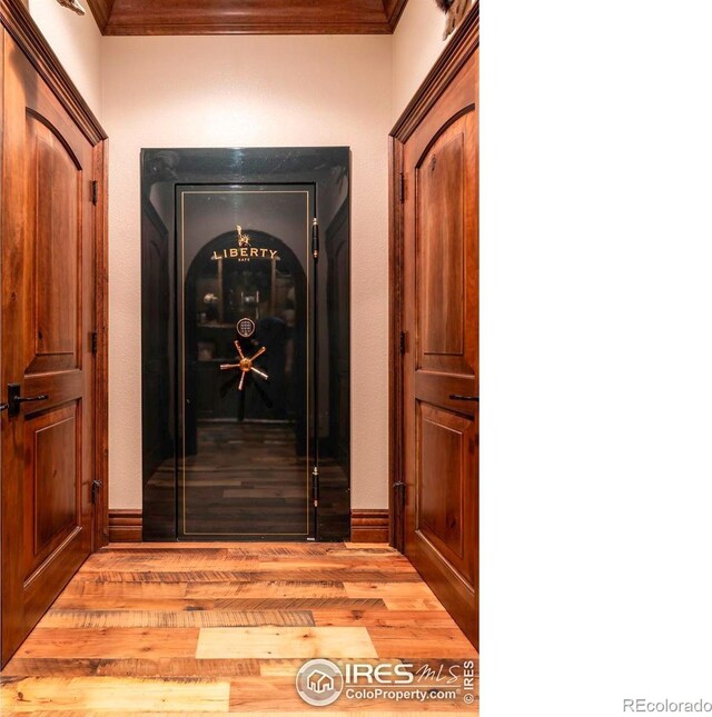 20360 County Road 3, Berthoud, CO 80513 - hall with crown molding and wood finished floors