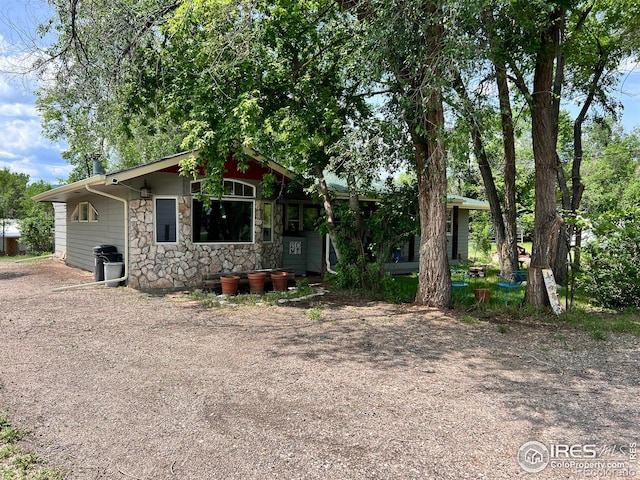 4501 Lawrence Ln, Laporte, CO 80535 - view of front of house with stone siding