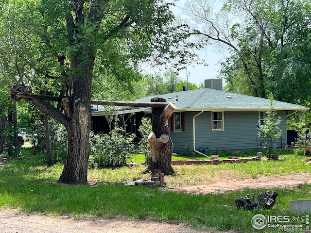 4501 Lawrence Ln, Laporte, CO 80535 - view of front of home featuring central air condition unit and roof with shingles