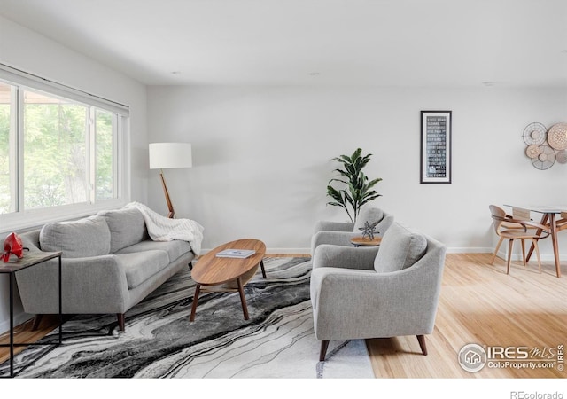 3445 Martin Dr, Boulder, CO 80305 - living room featuring wood finished floors and baseboards