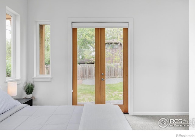 3445 Martin Dr, Boulder, CO 80305 - bedroom featuring access to exterior, carpet flooring, and baseboards