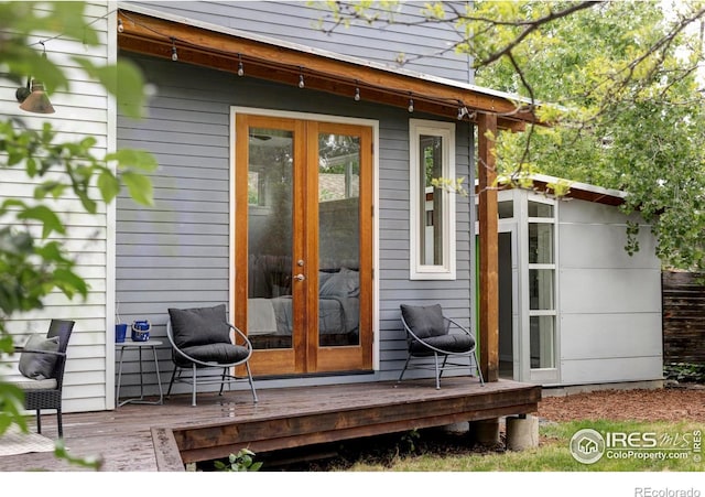 3445 Martin Dr, Boulder, CO 80305 - view of outdoor structure with french doors