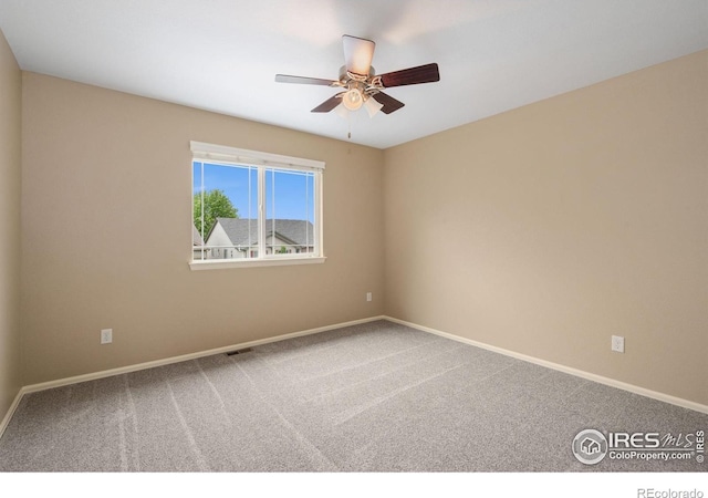 6340 Spring Valley Rd, Timnath, CO 80547 - empty room with a ceiling fan, carpet floors, and baseboards