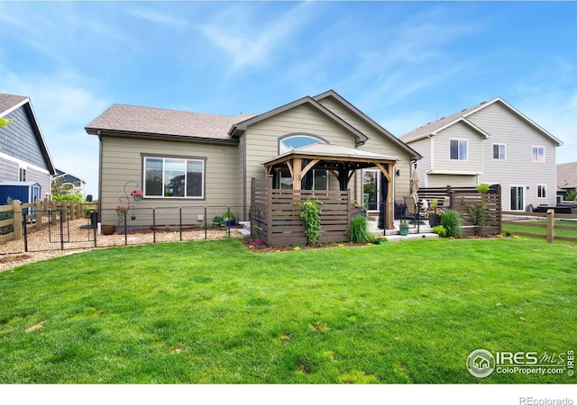 5512 Bristow Rd, Timnath, CO 80547 - back of house featuring a gazebo and a patio