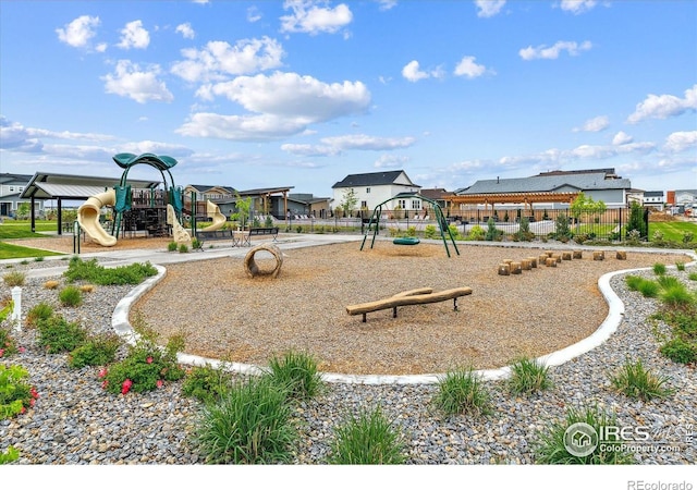 645 Flintwood Pl, Lafayette, CO 80026 - community jungle gym with a residential view
