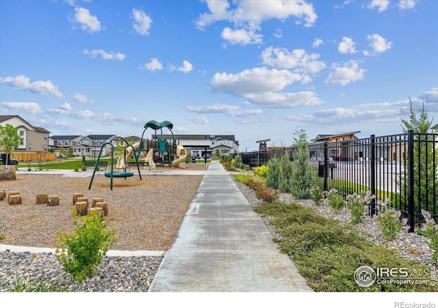 645 Flintwood Pl, Lafayette, CO 80026 - community play area featuring a residential view
