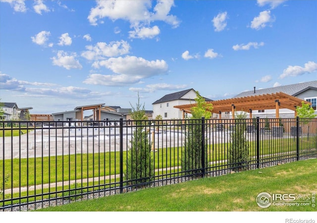 645 Flintwood Pl, Lafayette, CO 80026 - view of yard featuring a pergola and a residential view