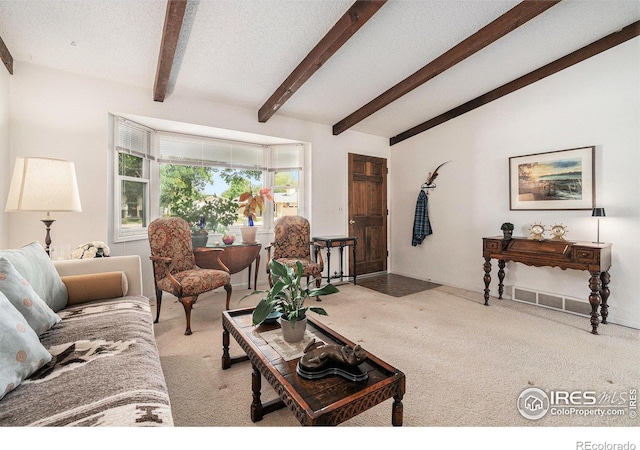 1702 Kennedy Ave, Loveland, CO 80538 - carpeted living area featuring a textured ceiling