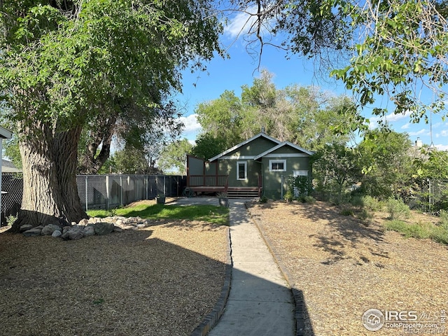 515 Cowan St, Fort Collins, CO 80524 - rear view of house with a wooden deck