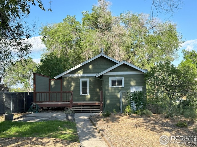 515 Cowan St, Fort Collins, CO 80524 - view of front of home with a wooden deck