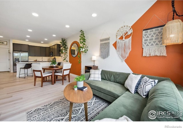 1922 Naturita St, Loveland, CO 80538 - living room featuring recessed lighting and light wood-style floors