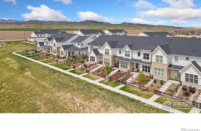 1922 Naturita St, Loveland, CO 80538 - aerial view of residential area featuring a mountain backdrop