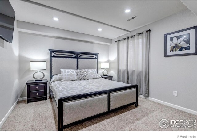 5111 Mt St Vrain Ave, Frederick, CO 80504 - carpeted bedroom with baseboards and recessed lighting