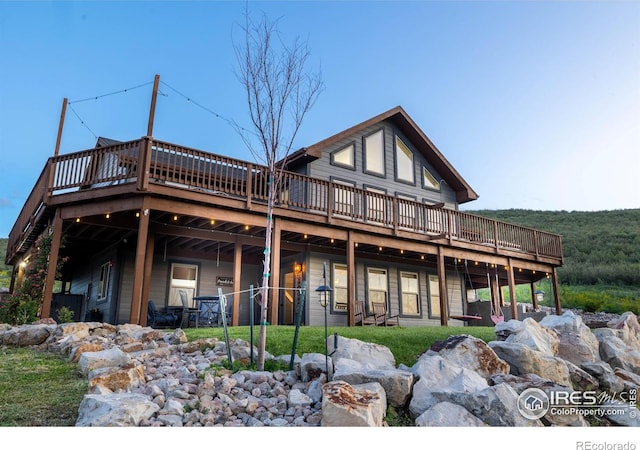 4721 Arthur Mae Ln, Laporte, CO 80535 - rear view of property with a wooden deck