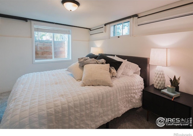 416 E Elizabeth St, Fort Collins, CO 80524 - carpeted bedroom featuring a wall mounted air conditioner and a wall unit AC