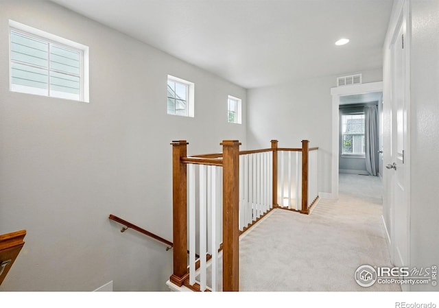 518 Hoyt Ln, Lafayette, CO 80026 - corridor featuring an upstairs landing, healthy amount of natural light, carpet, and recessed lighting