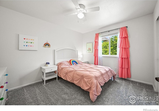 13445 Kearney St, Thornton, CO 80602 - bedroom featuring carpet flooring, baseboards, and a ceiling fan
