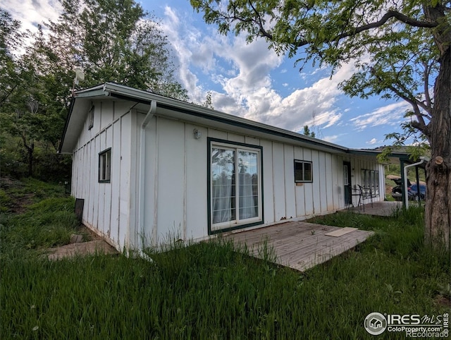 4809 Foothills Dr, Fort Collins, CO 80526 - rear view of property featuring board and batten siding