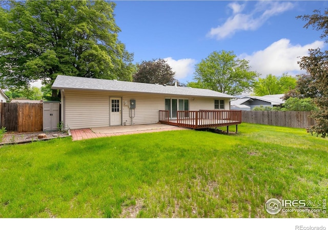 1409 Welch St, Fort Collins, CO 80524 - back of house featuring a wooden deck