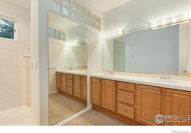 142 Meadowlook Way, Boulder, CO 80304 - bathroom with double vanity and a tile shower