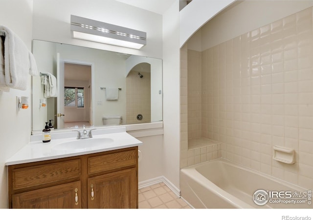 142 Meadowlook Way, Boulder, CO 80304 - full bath with vanity, toilet, washtub / shower combination, and baseboards