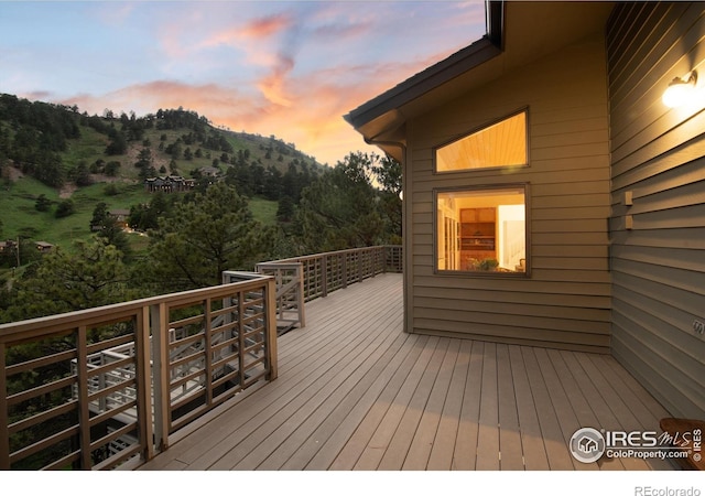 142 Meadowlook Way, Boulder, CO 80304 - deck at dusk with a mountain view