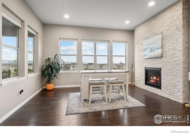 3075 Blue Mountain Dr, Broomfield, CO 80023 - dining space with plenty of natural light, wood finished floors, and recessed lighting