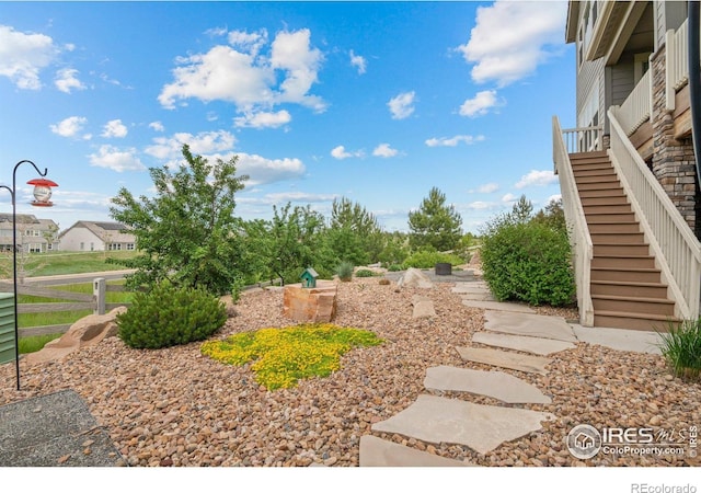 3075 Blue Mountain Dr, Broomfield, CO 80023 - view of yard featuring stairs