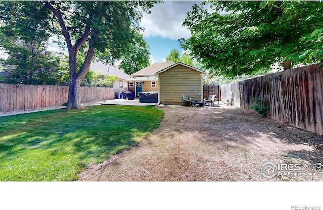 904 N Jefferson Ave, Loveland, CO 80537 - view of yard featuring a wooden deck