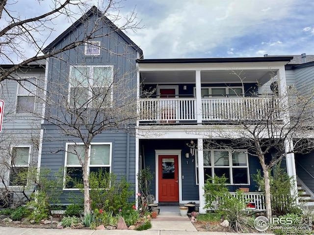 1400 Lee Hill Dr Unit 1, Boulder, CO 80304 - view of front of house featuring a balcony and a porch