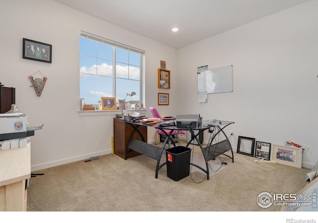 1958 Autumn Moon Dr, Windsor, CO 80550 - carpeted office space featuring baseboards and recessed lighting