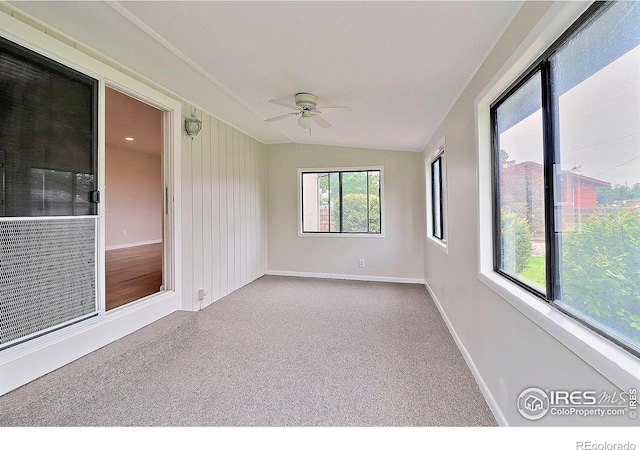 2217 14th St, Greeley, CO 80631 - unfurnished sunroom featuring vaulted ceiling