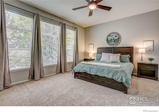 6208 Treestead Ct, Fort Collins, CO 80528 - bedroom featuring carpet flooring, baseboards, and ceiling fan