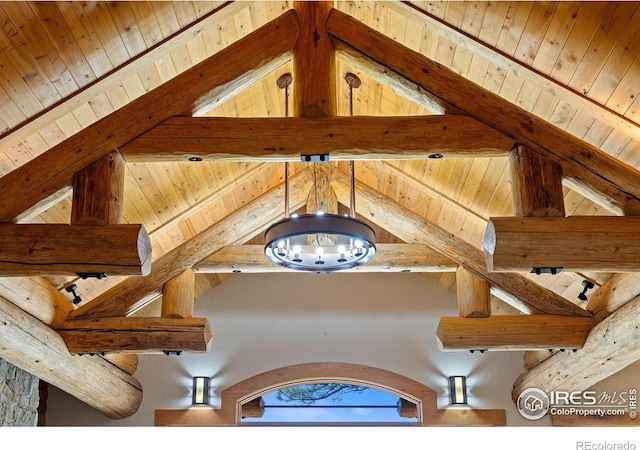 409 Wild Horse Cir, Boulder, CO 80304 - detailed view of a wooden ceiling with exposed beams and arched walkways