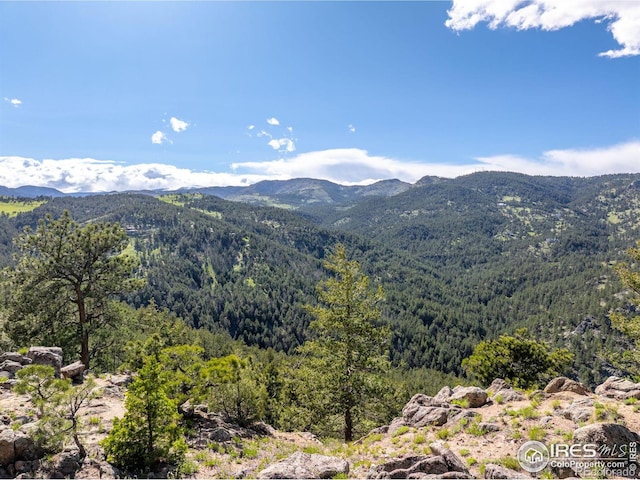 409 Wild Horse Cir, Boulder, CO 80304 - mountain view with a heavily wooded area